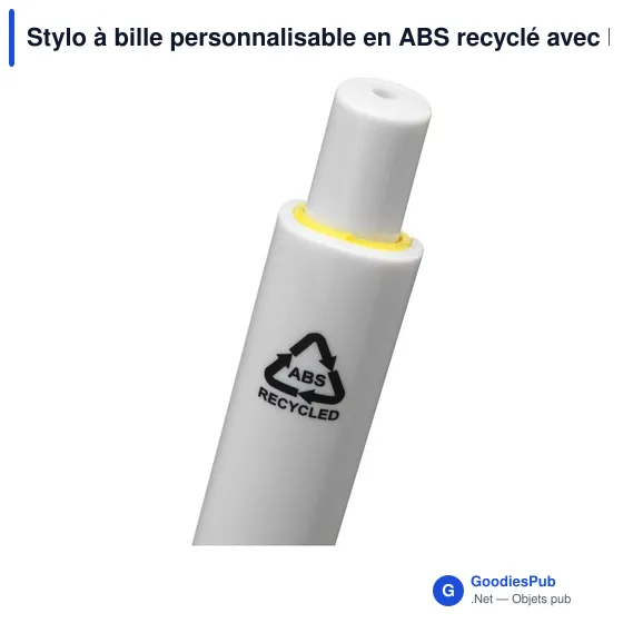 Stylo à bille personnalisable en ABS recyclé avec logo - Vista GRS - Image 4