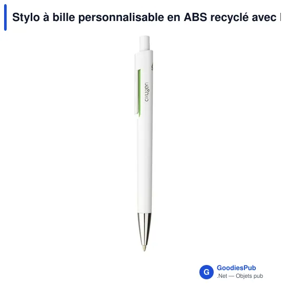 Stylo à bille personnalisable en ABS recyclé avec logo - Vista GRS - Image 6