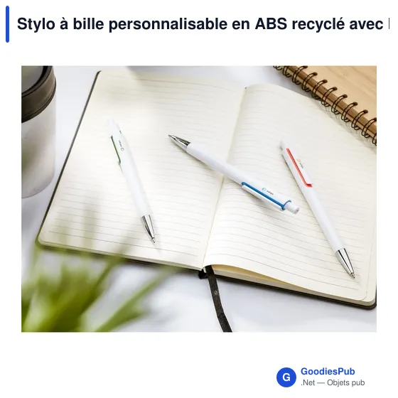 Stylo à bille personnalisable en ABS recyclé avec logo - Vista GRS - Image 10