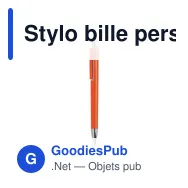 Stylo bille personnalisable Vista Solid avec logo - Miniature 1