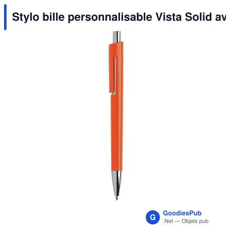 Stylo bille personnalisable Vista Solid avec logo