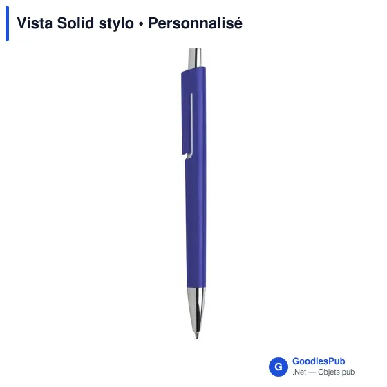 Stylo bille personnalisable Vista Solid avec logo - Image 3