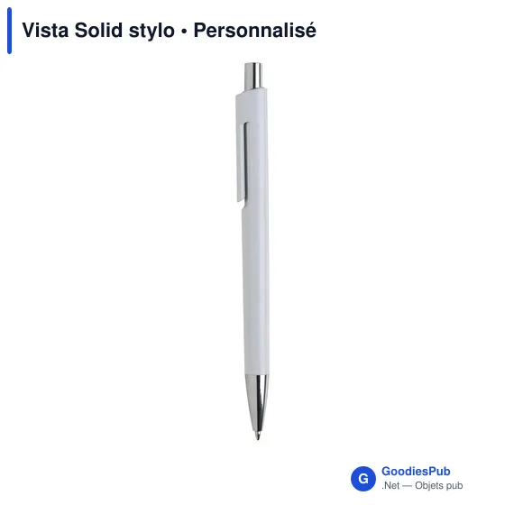 Stylo bille personnalisable Vista Solid avec logo - Image 5