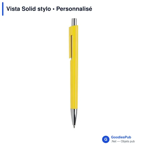 Stylo bille personnalisable Vista Solid avec logo - Image 7
