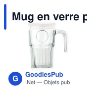 Mug en verre personnalisable VITRIO JAR avec logo - Miniature 1