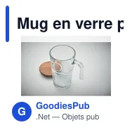 Mug en verre personnalisable VITRIO JAR avec logo - Miniature 2