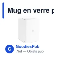Mug en verre personnalisable VITRIO JAR avec logo - Miniature 4