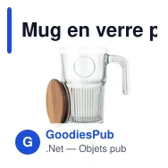 Mug en verre personnalisable VITRIO JAR avec logo - Miniature 5