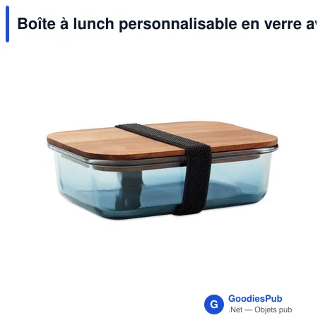 Boîte à lunch personnalisable en verre avec logo - VITRIO LUNCH