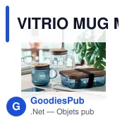 Mug en verre strié personnalisable avec logo - VITRIO MUG - Miniature 3