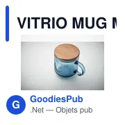 Mug en verre strié personnalisable avec logo - VITRIO MUG - Miniature 5