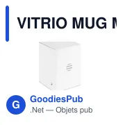 Mug en verre strié personnalisable avec logo - VITRIO MUG - Miniature 6