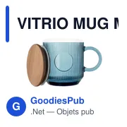 Mug en verre strié personnalisable avec logo - VITRIO MUG - Miniature 7