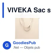VIVEKA Sac shopping en coton recyclé - Miniature 1