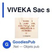 VIVEKA Sac shopping en coton recyclé - Miniature 5