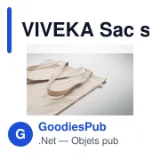 VIVEKA Sac shopping en coton recyclé - Miniature 6
