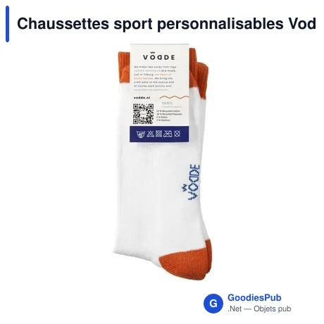 Chaussettes sport personnalisables Vodde - logo inclus