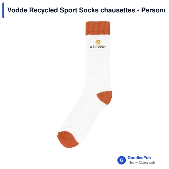 Chaussettes sport personnalisables Vodde - logo inclus - Image 2