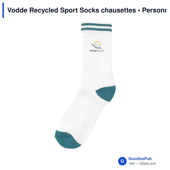 Chaussettes sport personnalisables Vodde - logo inclus - Image 5