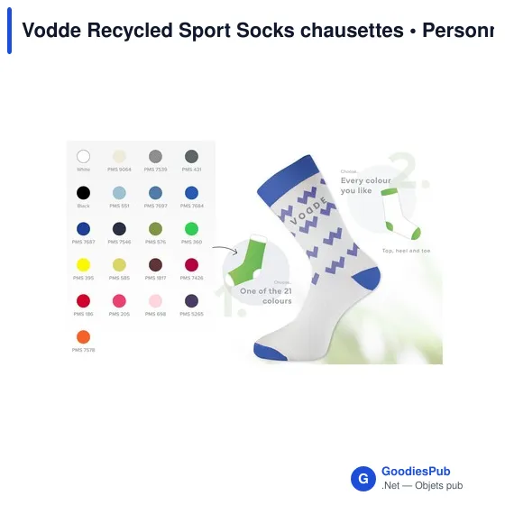 Chaussettes sport personnalisables Vodde - logo inclus - Image 6