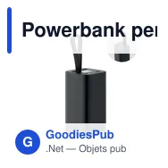 Powerbank personnalisable VOIMA 20.000 mAh avec logo - Miniature 1