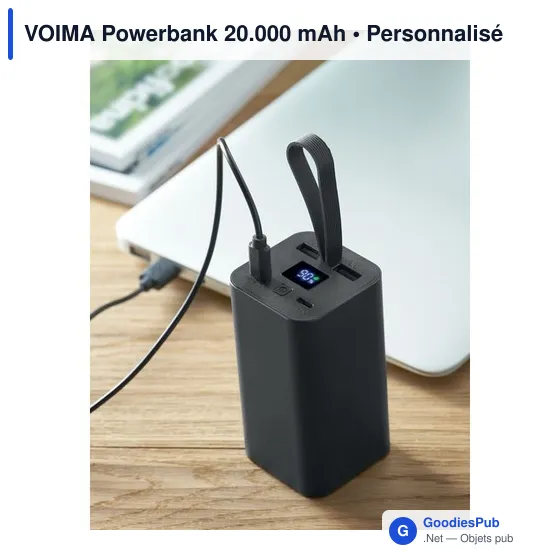 Powerbank personnalisable VOIMA 20.000 mAh avec logo - Image 11