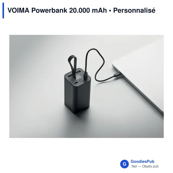 Powerbank personnalisable VOIMA 20.000 mAh avec logo - Image 3
