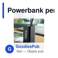 Powerbank personnalisable VOIMA 20.000 mAh avec logo - Miniature 5