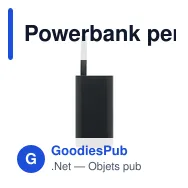 Powerbank personnalisable VOIMA 20.000 mAh avec logo - Miniature 7
