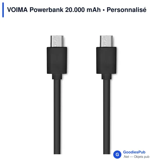 Powerbank personnalisable VOIMA 20.000 mAh avec logo - Image 8