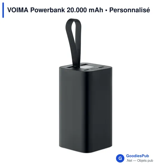 Powerbank personnalisable VOIMA 20.000 mAh avec logo - Image 9