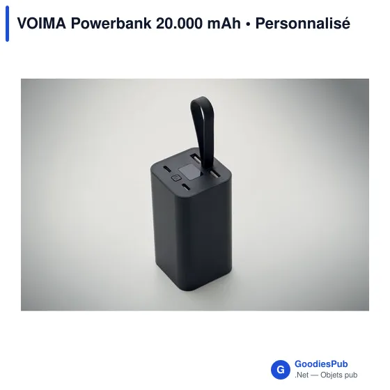 Powerbank personnalisable VOIMA 20.000 mAh avec logo - Image 10