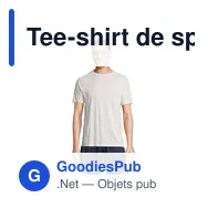 Tee-shirt de sport personnalisable Vortex avec logo - Miniature 1