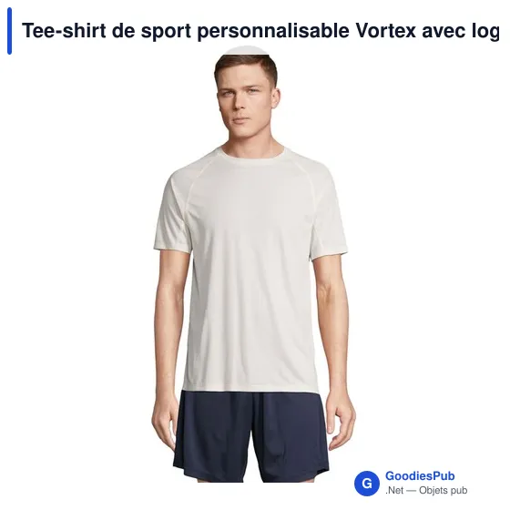 Tee-shirt de sport personnalisable Vortex avec logo - Image 1