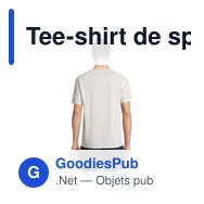 Tee-shirt de sport personnalisable Vortex avec logo - Miniature 2
