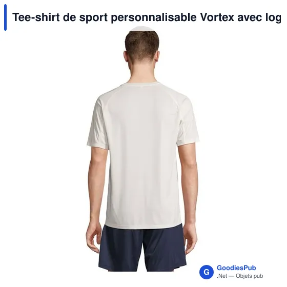 Tee-shirt de sport personnalisable Vortex avec logo - Image 2