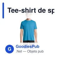 Tee-shirt de sport personnalisable Vortex avec logo - Miniature 4