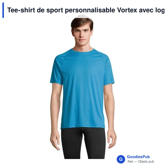 Tee-shirt de sport personnalisable Vortex avec logo - Image 4