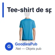 Tee-shirt de sport personnalisable Vortex avec logo - Miniature 5