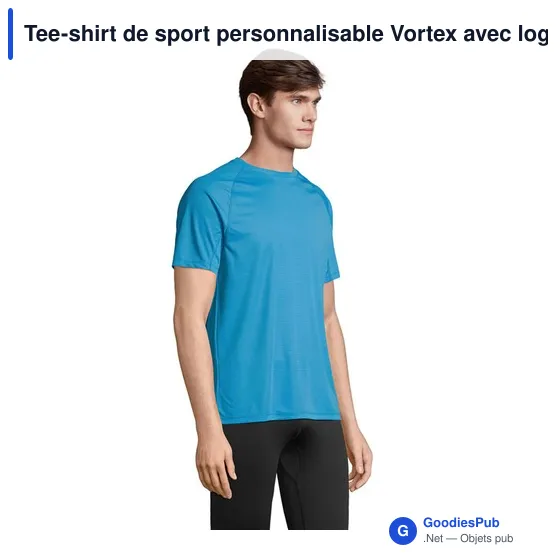 Tee-shirt de sport personnalisable Vortex avec logo - Image 6
