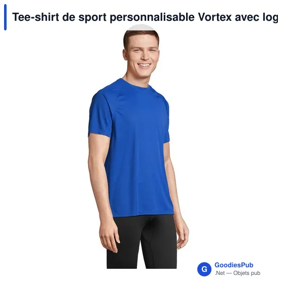 Tee-shirt de sport personnalisable Vortex avec logo - Image 9