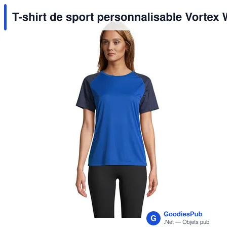 T-shirt de sport personnalisable Vortex Women Raglan avec logo