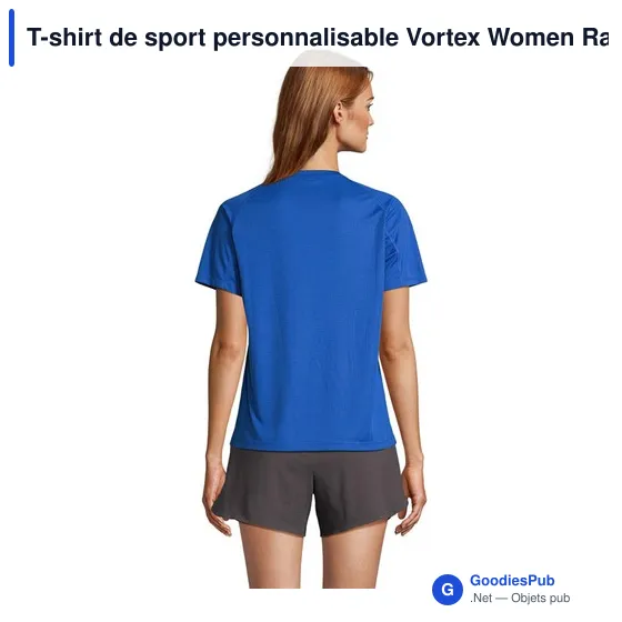 T-shirt de sport personnalisable Vortex Women Raglan avec logo - Image 11
