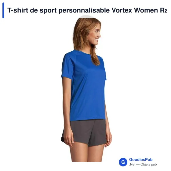 T-shirt de sport personnalisable Vortex Women Raglan avec logo - Image 12