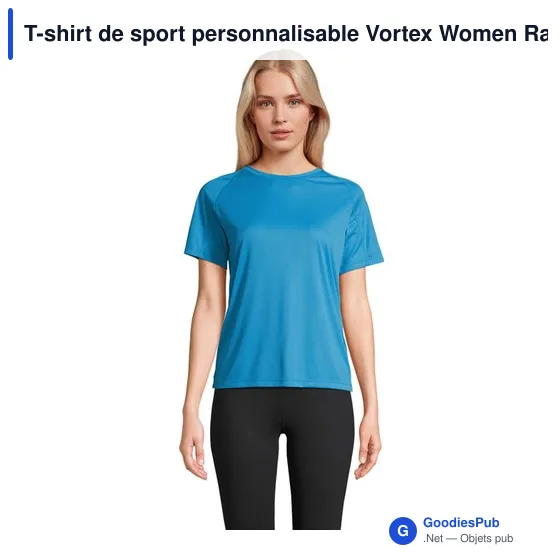 T-shirt de sport personnalisable Vortex Women Raglan avec logo - Image 4