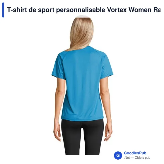 T-shirt de sport personnalisable Vortex Women Raglan avec logo - Image 5