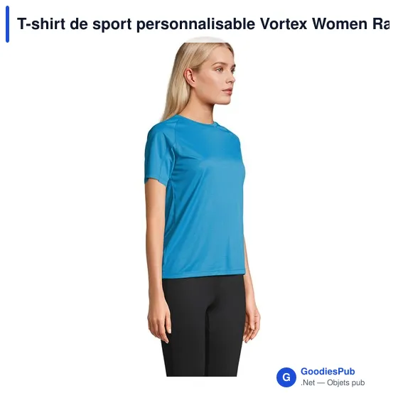 T-shirt de sport personnalisable Vortex Women Raglan avec logo - Image 6