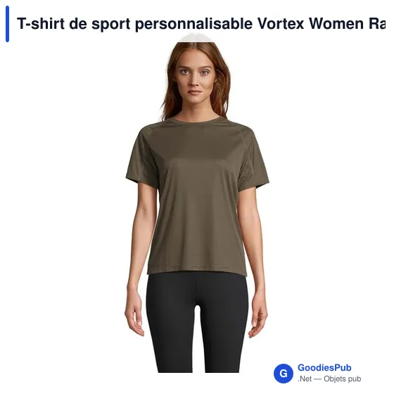 T-shirt de sport personnalisable Vortex Women Raglan avec logo - Image 7