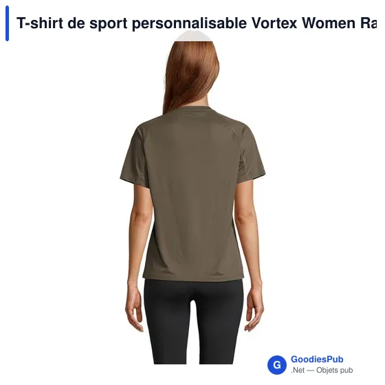 T-shirt de sport personnalisable Vortex Women Raglan avec logo - Image 8