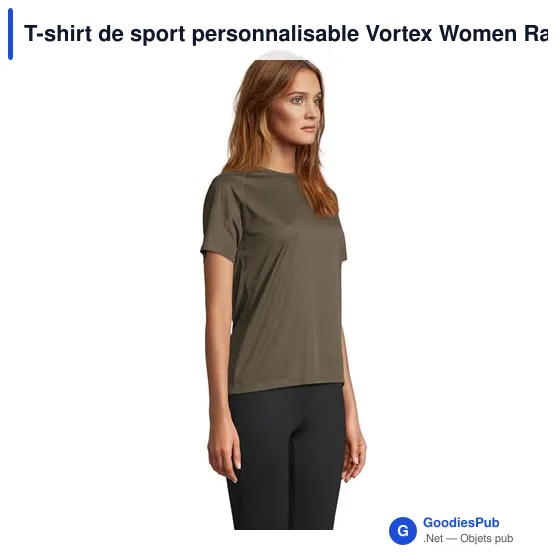 T-shirt de sport personnalisable Vortex Women Raglan avec logo - Image 9